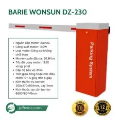 Sản phẩm barie wonsun dz 230 247x247 — Công Ty TNHH Giải Pháp Và Thiết Bị PTH Vina — MST 0315892307