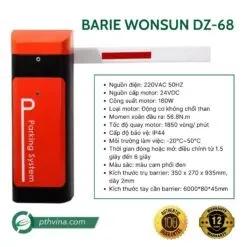 Sản phẩm barie wonsun dz 68 247x247 — Công Ty TNHH Giải Pháp Và Thiết Bị PTH Vina — MST 0315892307