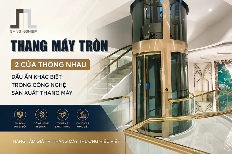 Sản phẩm Thang may tron 2 cua thong nhau — Thang Máy Sáng Nghiệp - Công Ty CP Thang Máy Sáng Nghiệp — MST 0315893484