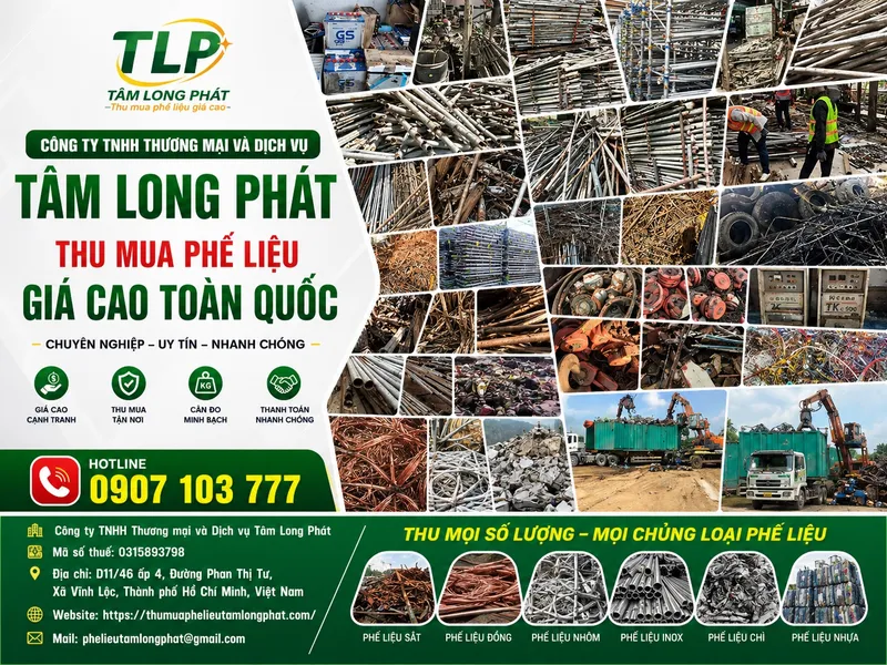 Sản phẩm Thu mua phe lieu tam long phat — Công Ty TNHH Thương Mại Và Dịch Vụ Tâm Long Phát — MST 0315893798