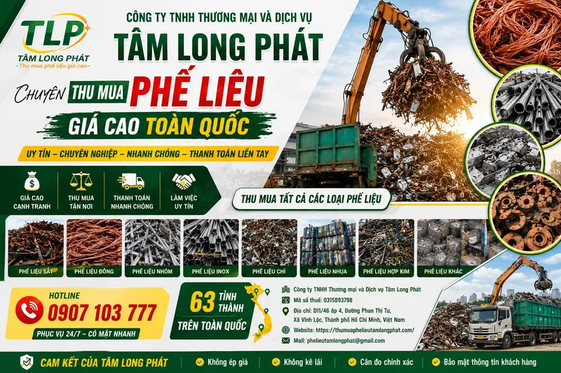 Sản phẩm thu mua phe lieu tan noi gia cao — Công Ty TNHH Thương Mại Và Dịch Vụ Tâm Long Phát — MST 0315893798