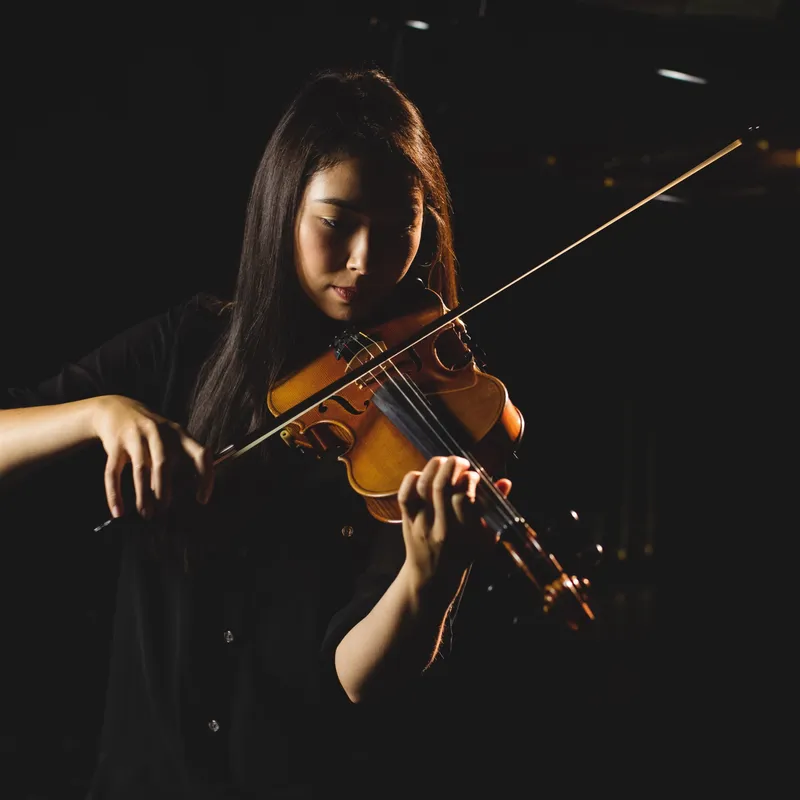Sản phẩm female student playing violin scaled — Công Ty TNHH C-Fly Music — MST 0315904538