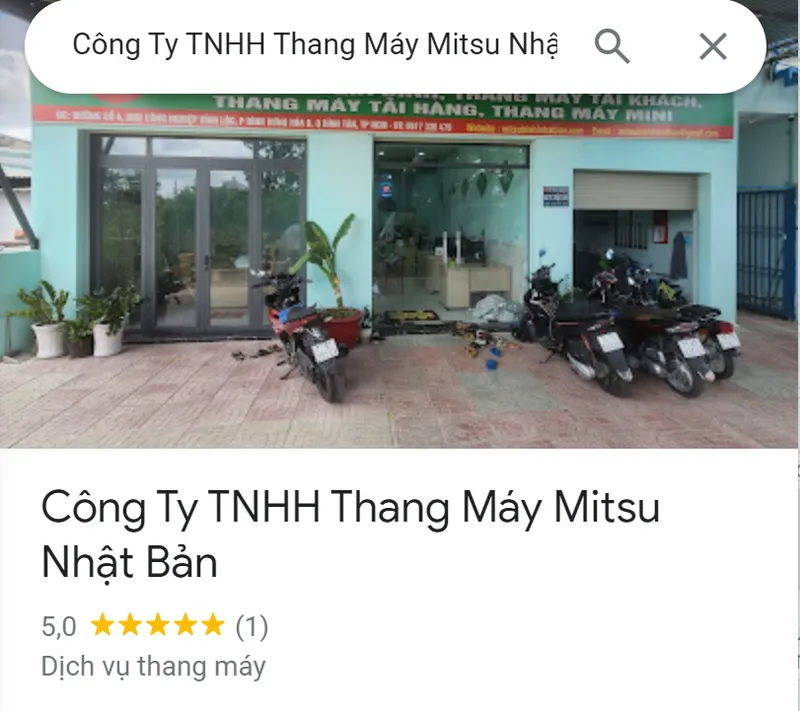Văn phòng Thang Máy Mitsu Nhật Bản - Công Ty TNHH Thang Máy Mitsu Nhật Bản #? — MST 0315951263