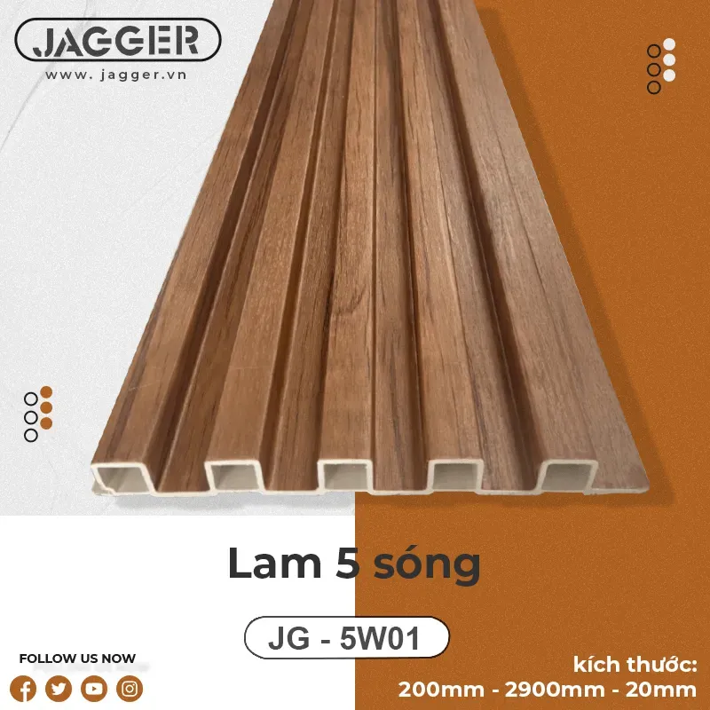 Sản phẩm lam 5 song JG 5W01 — Công Ty TNHH Cát Quang — MST 0315984621