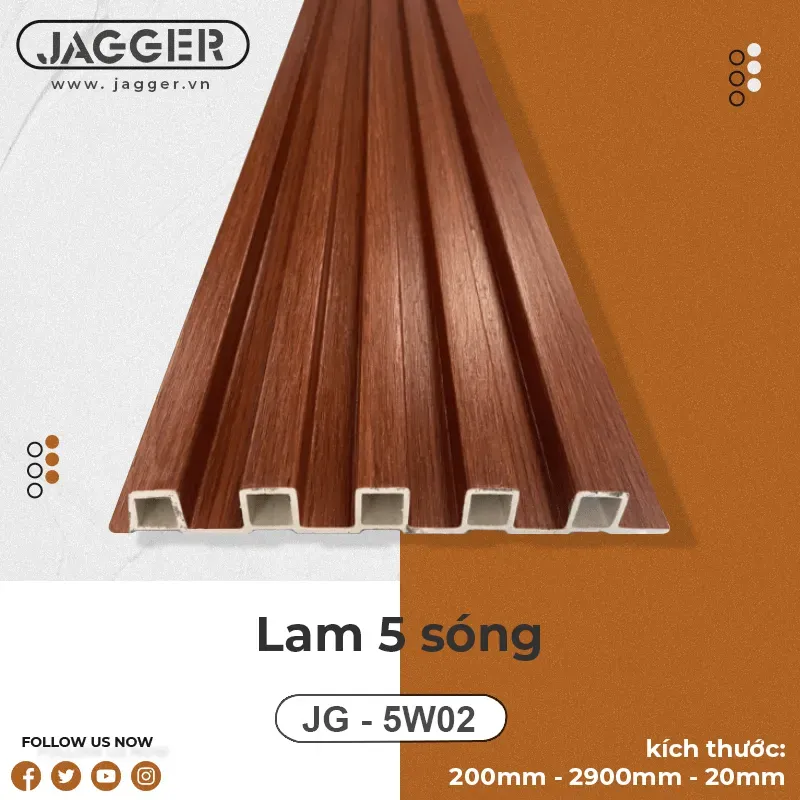Sản phẩm lam 5 song JG 5W02 — Công Ty TNHH Cát Quang — MST 0315984621