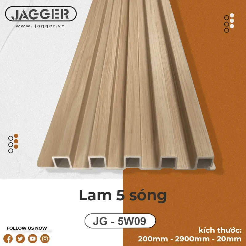 Sản phẩm lam 5 song JG 5W09 — Công Ty TNHH Cát Quang — MST 0315984621
