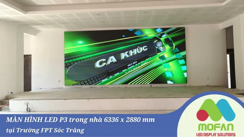 Sản phẩm man hinh led p3 trong nha truong fpt soc trang — Công Ty Cổ Phần Công Nghệ Mofan Việt Nam — MST 0315989267