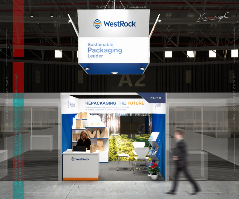 Sản phẩm Design and construction exhibition booth propack westrock by kconcept in Vietnam — Công Ty TNHH KCONCEPT — MST 0316036845