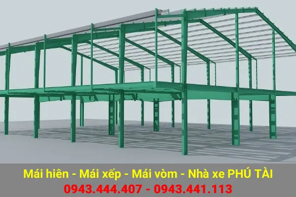 Sản phẩm mai che nha xuong phu tai 01 — Công Ty TNHH Sản Xuất Cơ Khí Xây Dựng Phú Tài — MST 0316111700