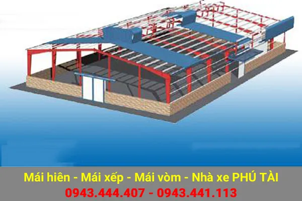 Sản phẩm mai che nha xuong phu tai 07 — Công Ty TNHH Sản Xuất Cơ Khí Xây Dựng Phú Tài — MST 0316111700