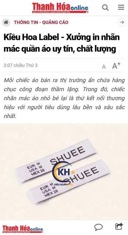 Sản phẩm gen h bao 2 — Công Ty TNHH Kiều Hoa Label — MST 0316115952