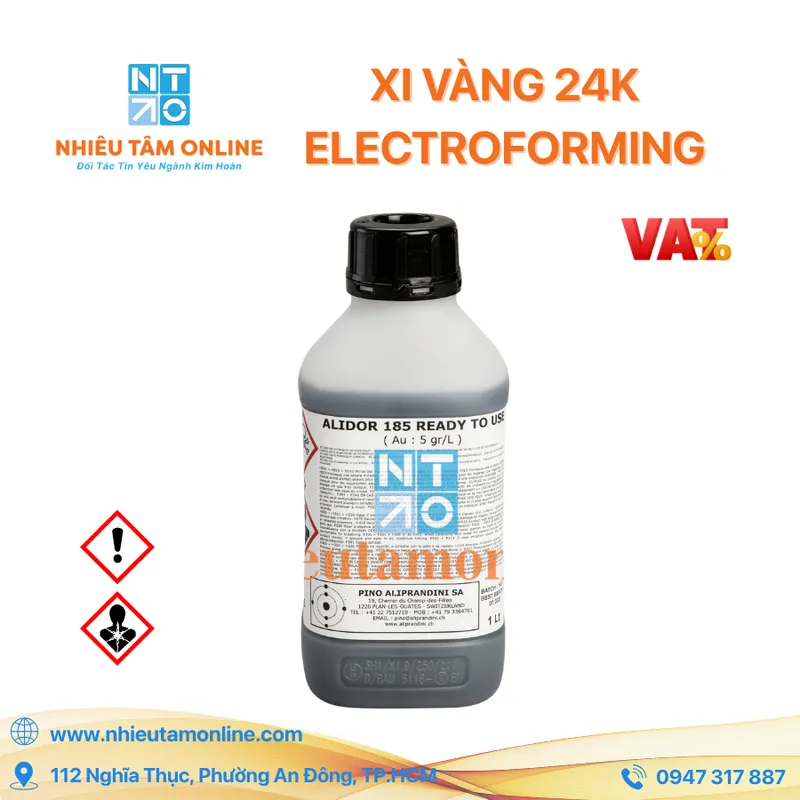 Sản phẩm xi v ng 24k electroforming ghs_orig — Công Ty TNHH Thiết Bị Kim Hoàn NTO — MST 0316135691