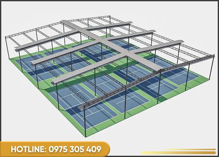 Sản phẩm mai che san pickle ball — Mái Hiên Đông Hà - Công Ty TNHH Cơ Khí Xây Dựng Đông Hà — MST 0316142586