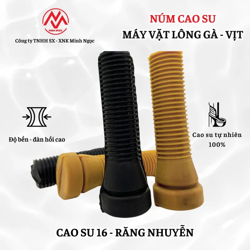 Sản phẩm Cao su 16 rang nhuyen — Máy Vặt Lông Minh Ngọc - Công Ty TNHH Sản Xuất Xuất Nhập Khẩu Minh Ngọc — MST 0316144230