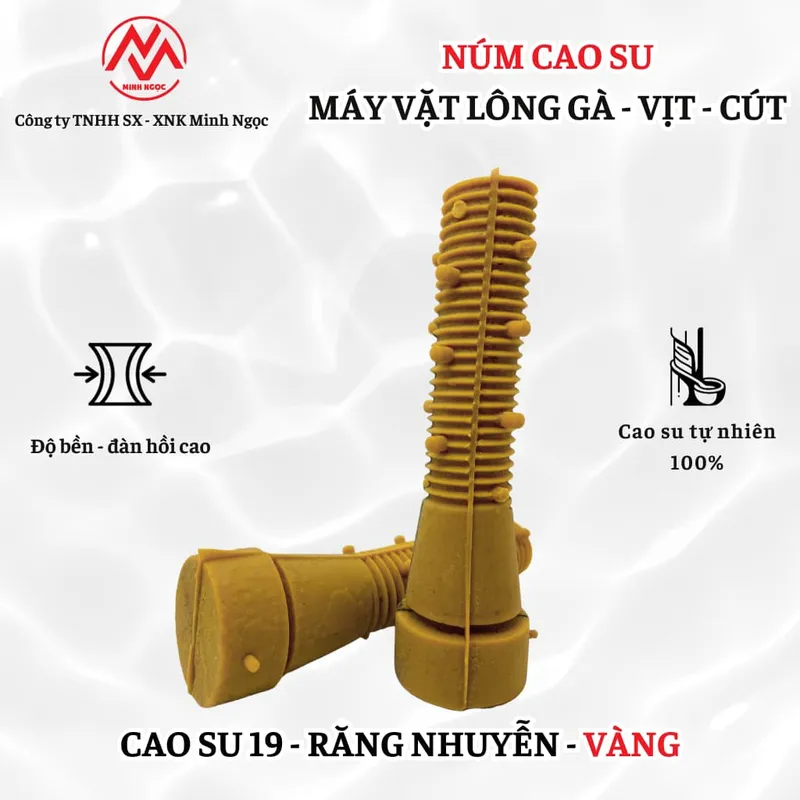 Sản phẩm Cao su 19 rang nhuyen vang — Máy Vặt Lông Minh Ngọc - Công Ty TNHH Sản Xuất Xuất Nhập Khẩu Minh Ngọc — MST 0316144230