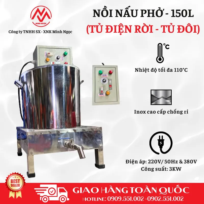 Sản phẩm Noi nau pho 150 1 — Máy Vặt Lông Minh Ngọc - Công Ty TNHH Sản Xuất Xuất Nhập Khẩu Minh Ngọc — MST 0316144230