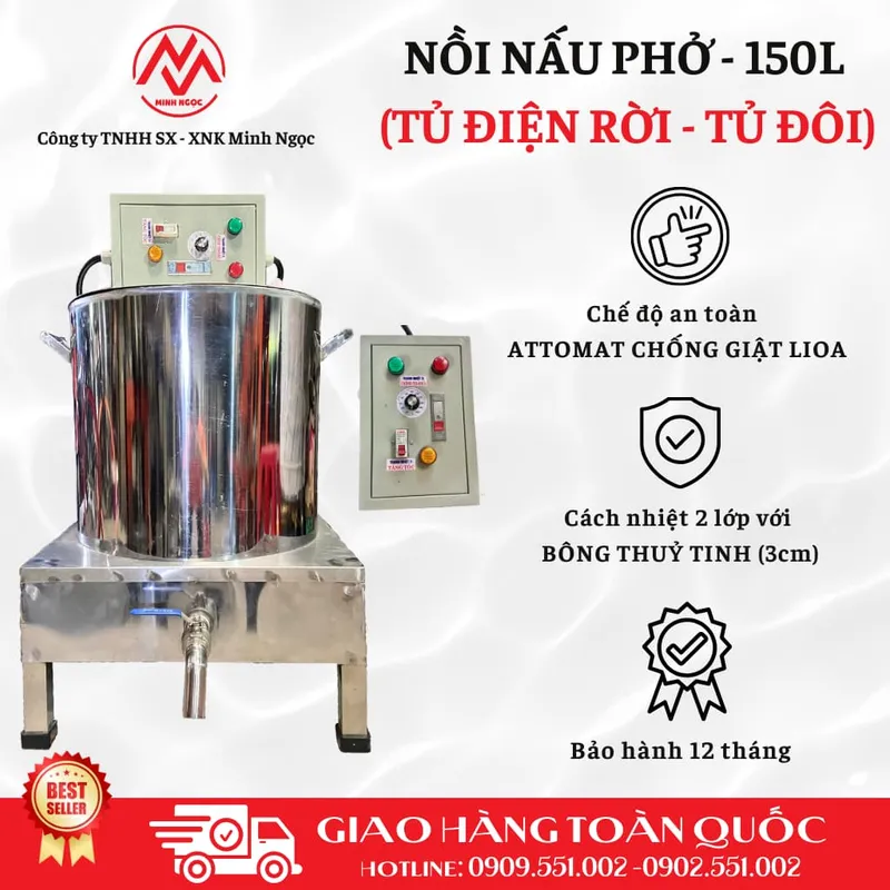 Sản phẩm Noi nau pho 150 2 — Máy Vặt Lông Minh Ngọc - Công Ty TNHH Sản Xuất Xuất Nhập Khẩu Minh Ngọc — MST 0316144230