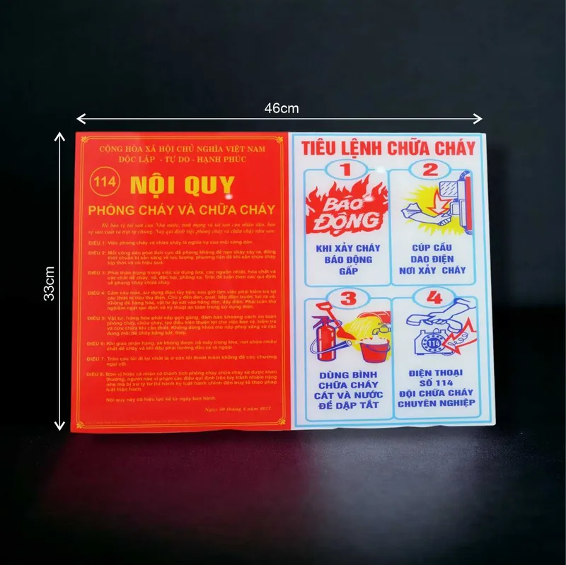 Sản phẩm bang tieu lenh — In UV Hòa Bình - Công Ty TNHH In Hòa Bình — MST 0316305569
