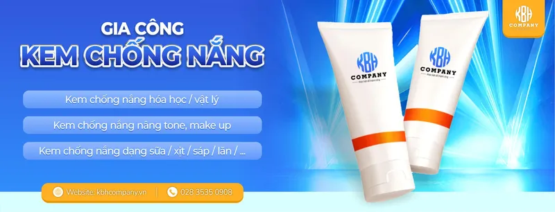 Sản phẩm gia cong kem chong nang scaled — Công Ty TNHH Thương Mại Sản Xuất KBH Company — MST 0316313707