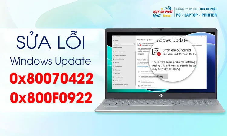 Sản phẩm sua loi update windows 0x80070422 1 — Công ty TNHH Thương Mại Và Dịch Vụ Tin Học Huy An Phát — MST 0316337070