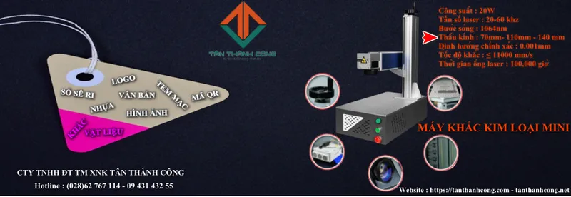 Sản phẩm máy khắc laser mini — Công Ty TNHH Đầu Tư Thương Mại XNK Tân Thành Công — MST 0316376986