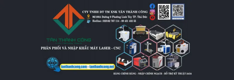 Sản phẩm máy laser cnc — Công Ty TNHH Đầu Tư Thương Mại XNK Tân Thành Công — MST 0316376986