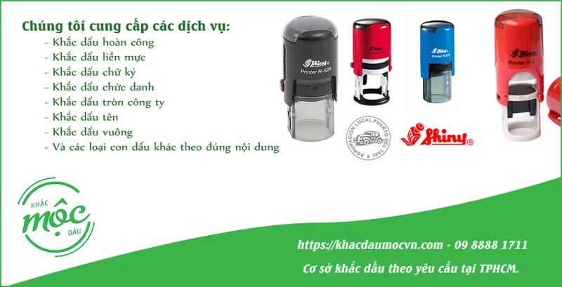 Sản phẩm khac dau gia re tai tphcm — Khắc Dấu Nhật Nguyễn - Công Ty TNHH Khắc Dấu Nhật Nguyễn — MST 0316439001