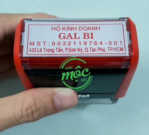 Sản phẩm con dau vuong ho kinh doanh co mst dia chi — Khắc Dấu Nhật Nguyễn - Công Ty TNHH Khắc Dấu Nhật Nguyễn — MST 0316439001