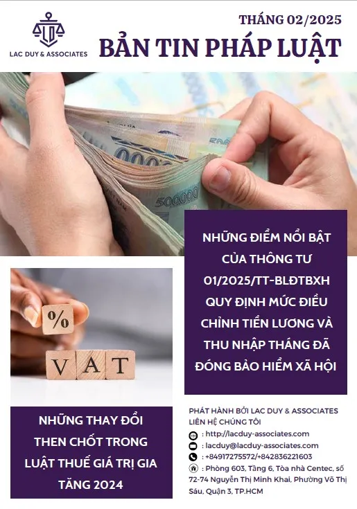 Sản phẩm ban tin phap ly 2 2025 — Công Ty Luật TNHH Lạc Duy Và Các Cộng Sự — MST 0316477222