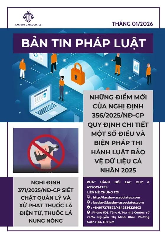 Sản phẩm ban tin phap ly 01 2026 — Công Ty Luật TNHH Lạc Duy Và Các Cộng Sự — MST 0316477222