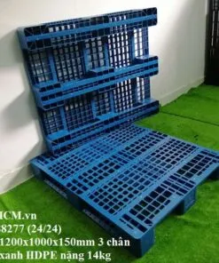 Sản phẩm palletnhuahcm 1200x1000x150mm mau xanh 3chan 33 247x296 — Công Ty TNHH Pallet Nhựa HCM — MST 0316492541