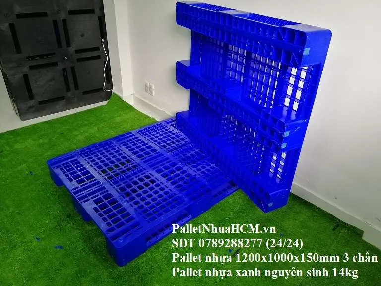 Sản phẩm palletnhuahcm 1200x1000x150mm nguye sinh 3chan 7 — Công Ty TNHH Pallet Nhựa HCM — MST 0316492541