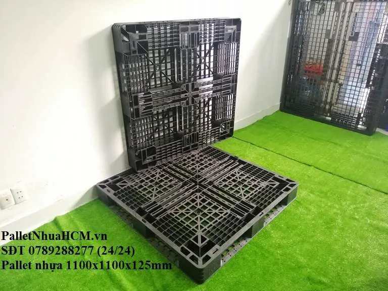 Sản phẩm palletnhuahcm pallet nhua 1100x1100x125mm 3 — Công Ty TNHH Pallet Nhựa HCM — MST 0316492541