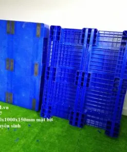 Sản phẩm pallet nhua 1200x1000x150mm 3chan mau xanh nguyen sinh 31 247x296 — Công Ty TNHH Pallet Nhựa HCM — MST 0316492541