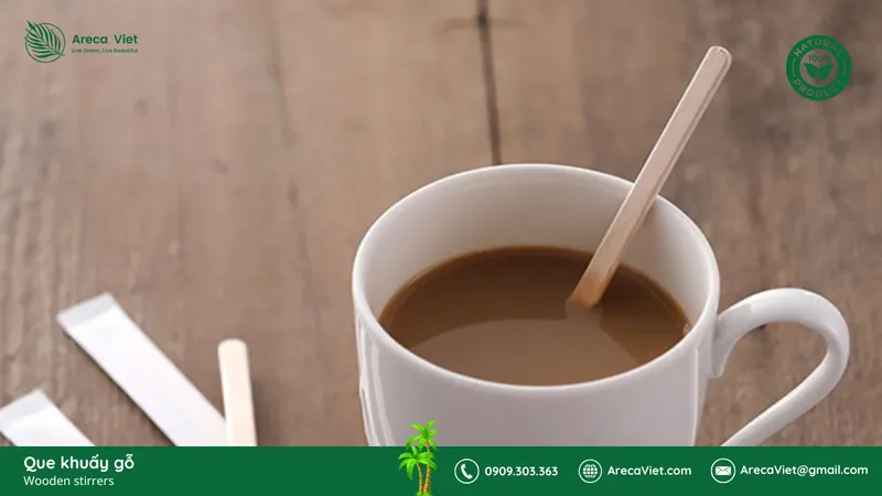 Sản phẩm Que khuay go Wooden stirrers ArecaViet.com 9 — Công Ty TNHH Arecaviet — MST 0316524419