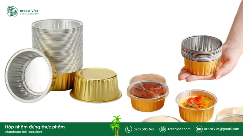 Sản phẩm Hop nhom dung thuc pham dung 1 lan Aluminum foil container ArecaViet 9 — Công Ty TNHH Arecaviet — MST 0316524419