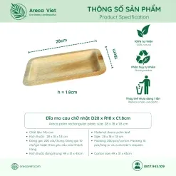Sản phẩm Dia mo cau chu nhat D28 x R18 x C1.8cm ArecaViet com 247x247 — Công Ty TNHH Arecaviet — MST 0316524419