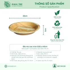 Sản phẩm Dia mo cau tron D20 x H3cm ArecaViet com 247x247 — Công Ty TNHH Arecaviet — MST 0316524419