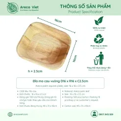 Sản phẩm Dia mo cau vuong D16 x R16 x C2.5cm ArecaViet com 247x247 — Công Ty TNHH Arecaviet — MST 0316524419