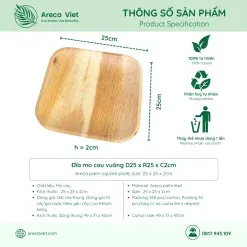 Sản phẩm Dia mo cau vuong D25 x R25 x C2cm ArecaViet com 247x247 — Công Ty TNHH Arecaviet — MST 0316524419