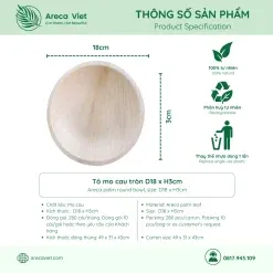 Sản phẩm To mo cau tron D18 x H3cm ArecaViet com 247x247 — Công Ty TNHH Arecaviet — MST 0316524419