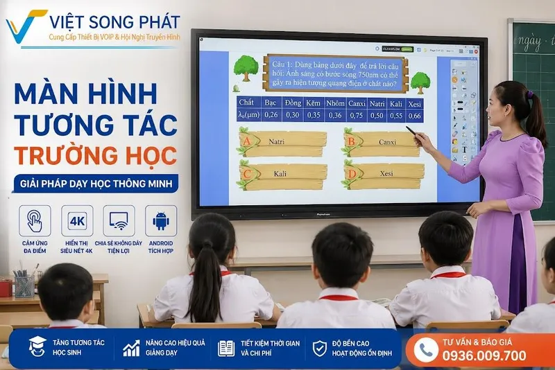 Sản phẩm man hinh tuong tac truong hoc giai phap day hoc thong minh — Công Ty TNHH Thương Mại Việt Song Phát — MST 0316569321