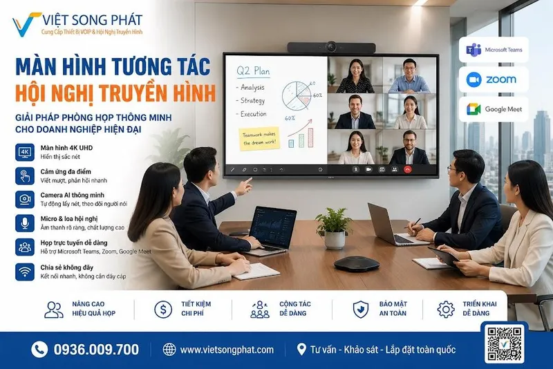 Sản phẩm man hinh tuong tac hoi nghi truyen hinh giai phap phong hop thong minh cho doanh nghiep hien dai — Công Ty TNHH Thương Mại Việt Song Phát — MST 0316569321