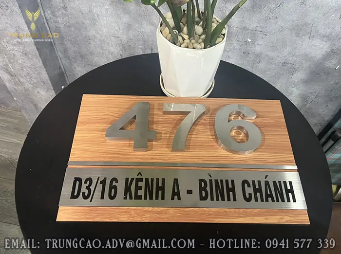 Sản phẩm bang so nha inox trang dep 1 — Quảng Cáo Trung Cao - Công Ty TNHH Xây Dựng Và Quảng Cáo Trung Cao — MST 0316657289
