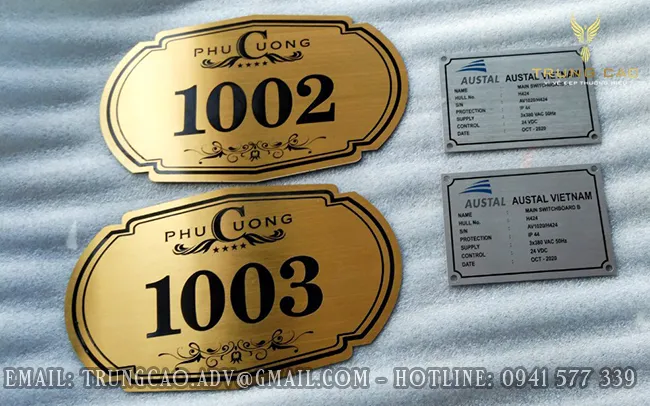 Sản phẩm bang inox vang an mon — Quảng Cáo Trung Cao - Công Ty TNHH Xây Dựng Và Quảng Cáo Trung Cao — MST 0316657289