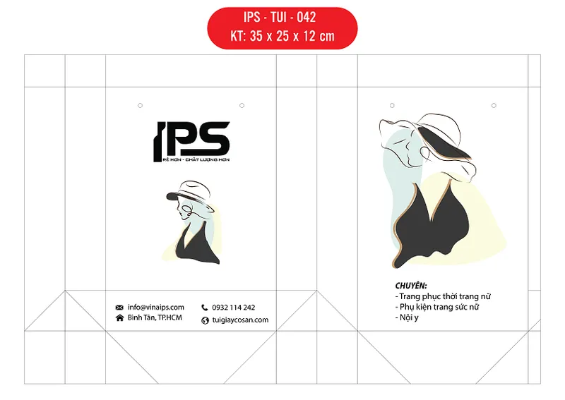 Sản phẩm IPS TUI 042 01 — Túi Giấy IPS - Công Ty TNHH Sản Xuất Thương Mại IPS — MST 0316719591