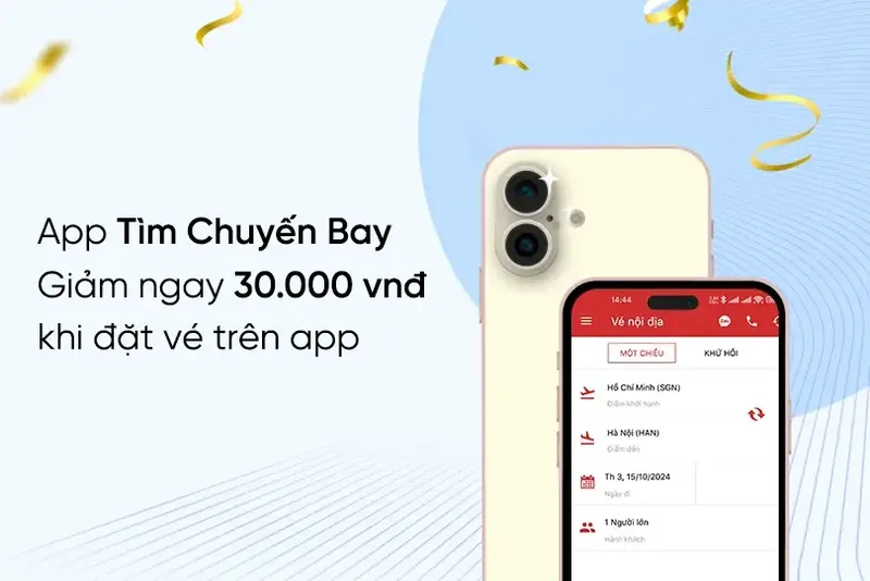 Sản phẩm APP TIM CHUYEN BAY GIAM NGAY KHI DAT VE TREN APP — Công Ty TNHH Minh Hồng Võ — MST 0316735473