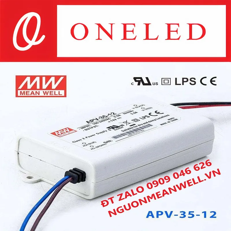 Sản phẩm Bo Nguon Meanwell APV 35 12 — Thiết Bị Điện Công Nghiệp MEANWELL ONELED - Công Ty TNHH ONELED — MST 0316743315