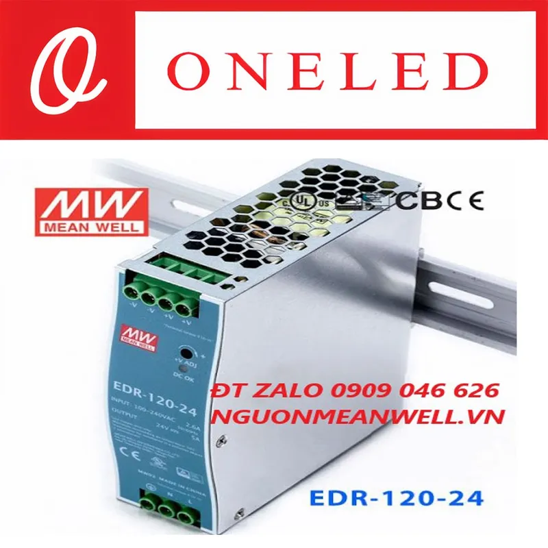 Sản phẩm Bo Nguon Meanwell EDR 120 24 — Thiết Bị Điện Công Nghiệp MEANWELL ONELED - Công Ty TNHH ONELED — MST 0316743315