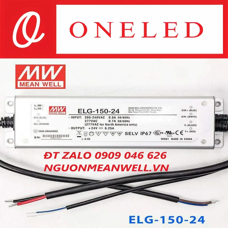 Sản phẩm Bo Nguon Meanwell ELG 150 24 — Thiết Bị Điện Công Nghiệp MEANWELL ONELED - Công Ty TNHH ONELED — MST 0316743315